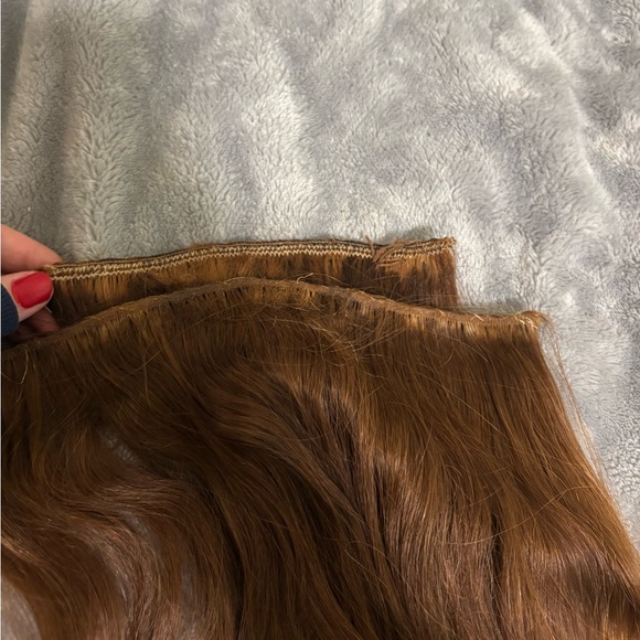 Women's KOVI Auburn Brown 100% Human Hair Weft Extensions - 12" - Picture 6 of 7